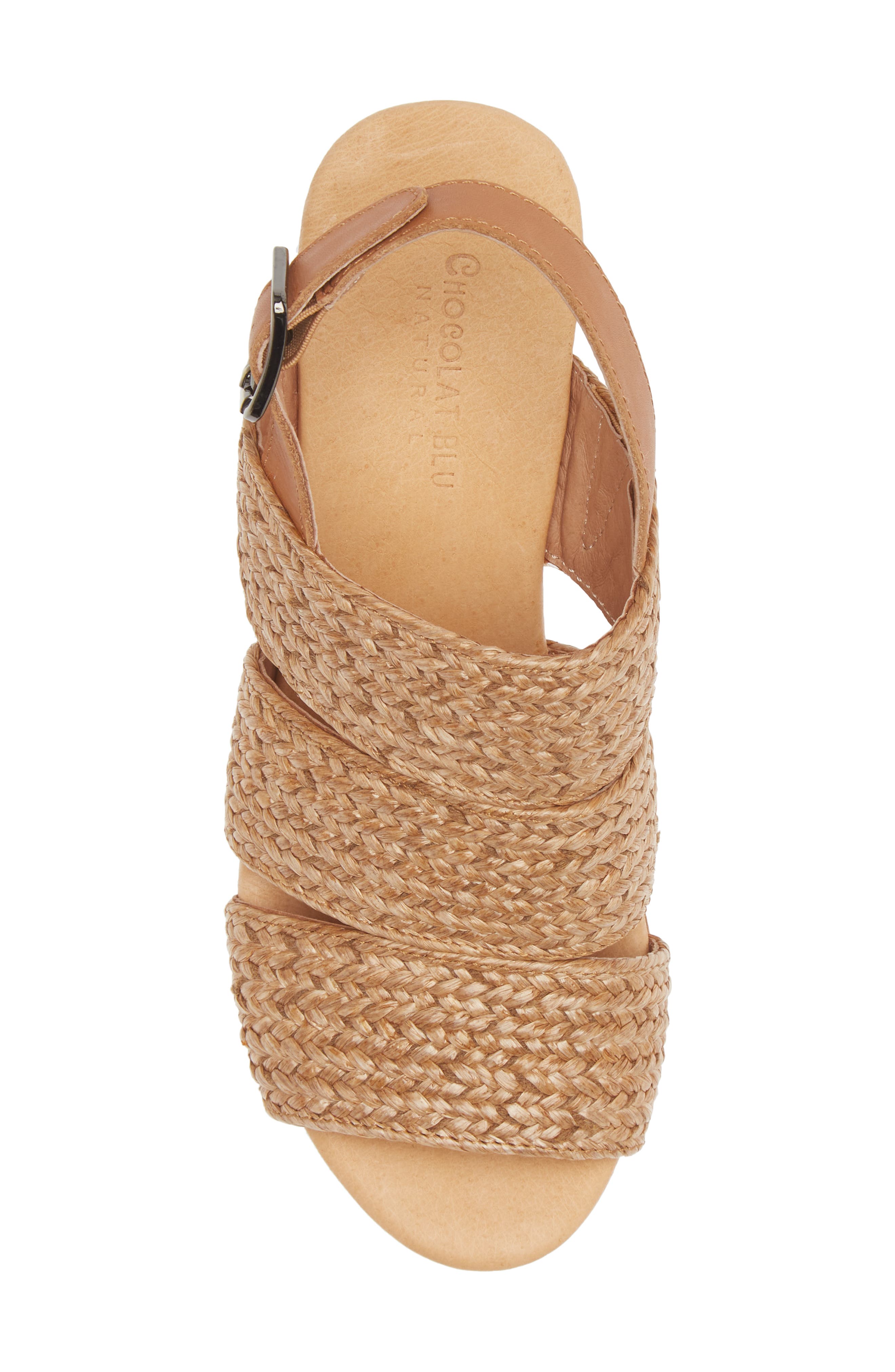 Chocolat Blu Galya Platform Sandal, Alternate, color, Natural Raffia