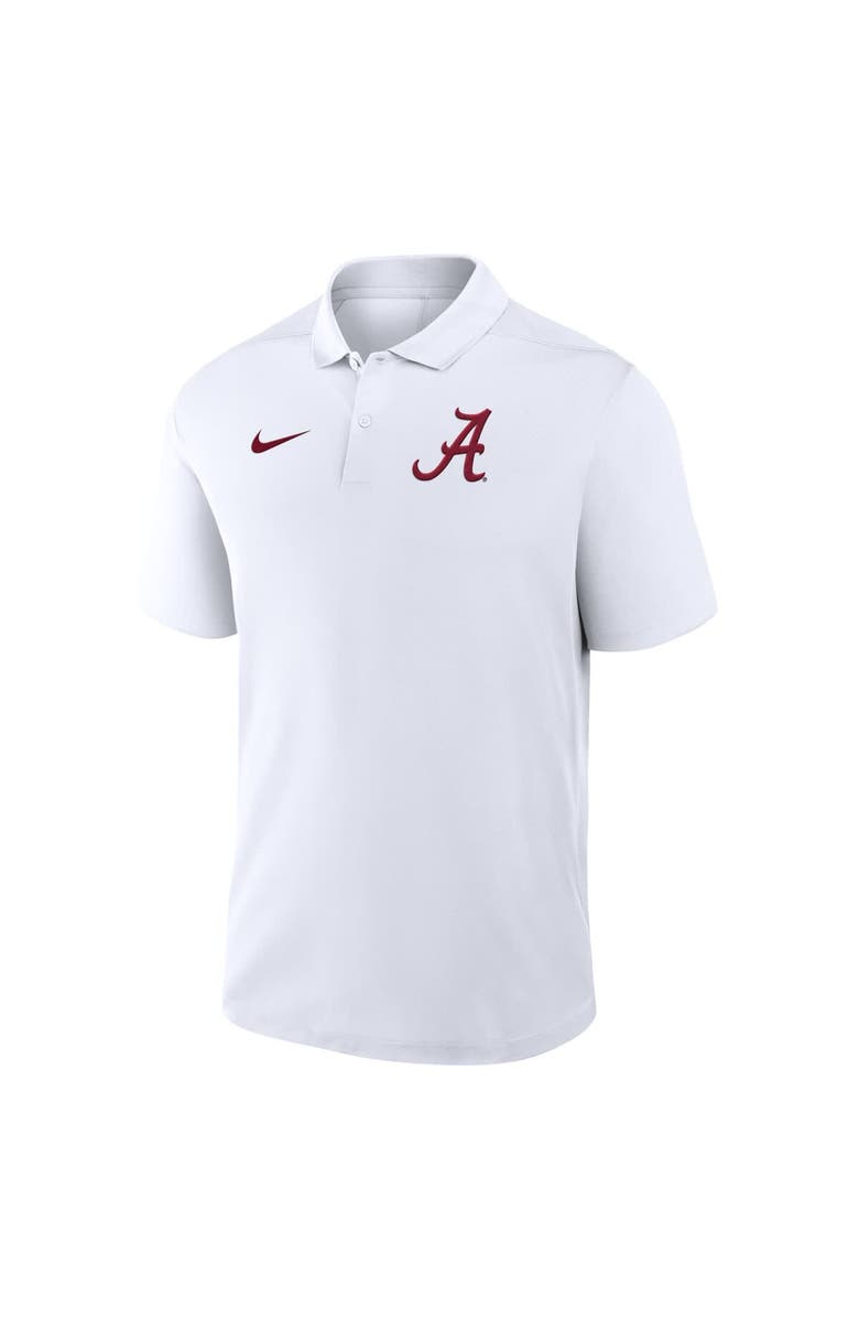 Nike Men's Nike White Alabama Crimson Tide Primetime Victory Primary Logo Performance Polo, Alternate, color, White