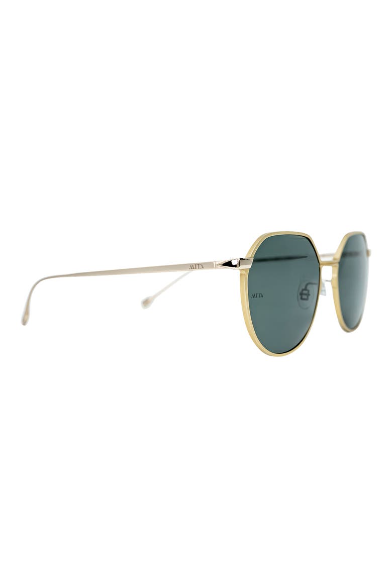 53mm Round Sunglasses, Alternate, color, GOLD/ MATTE GOLD
