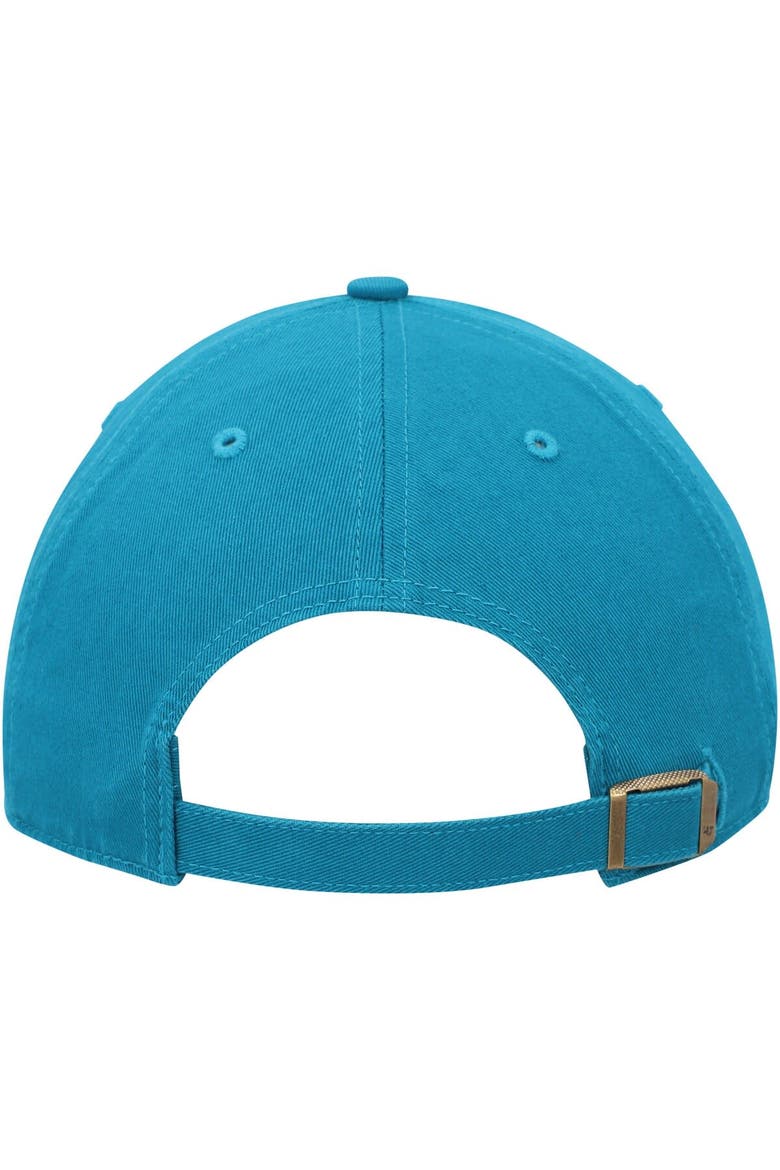 Men's '47 Teal Florida Marlins Cooperstown Collection Clean Up Adjustable Hat, Alternate, color, Teal