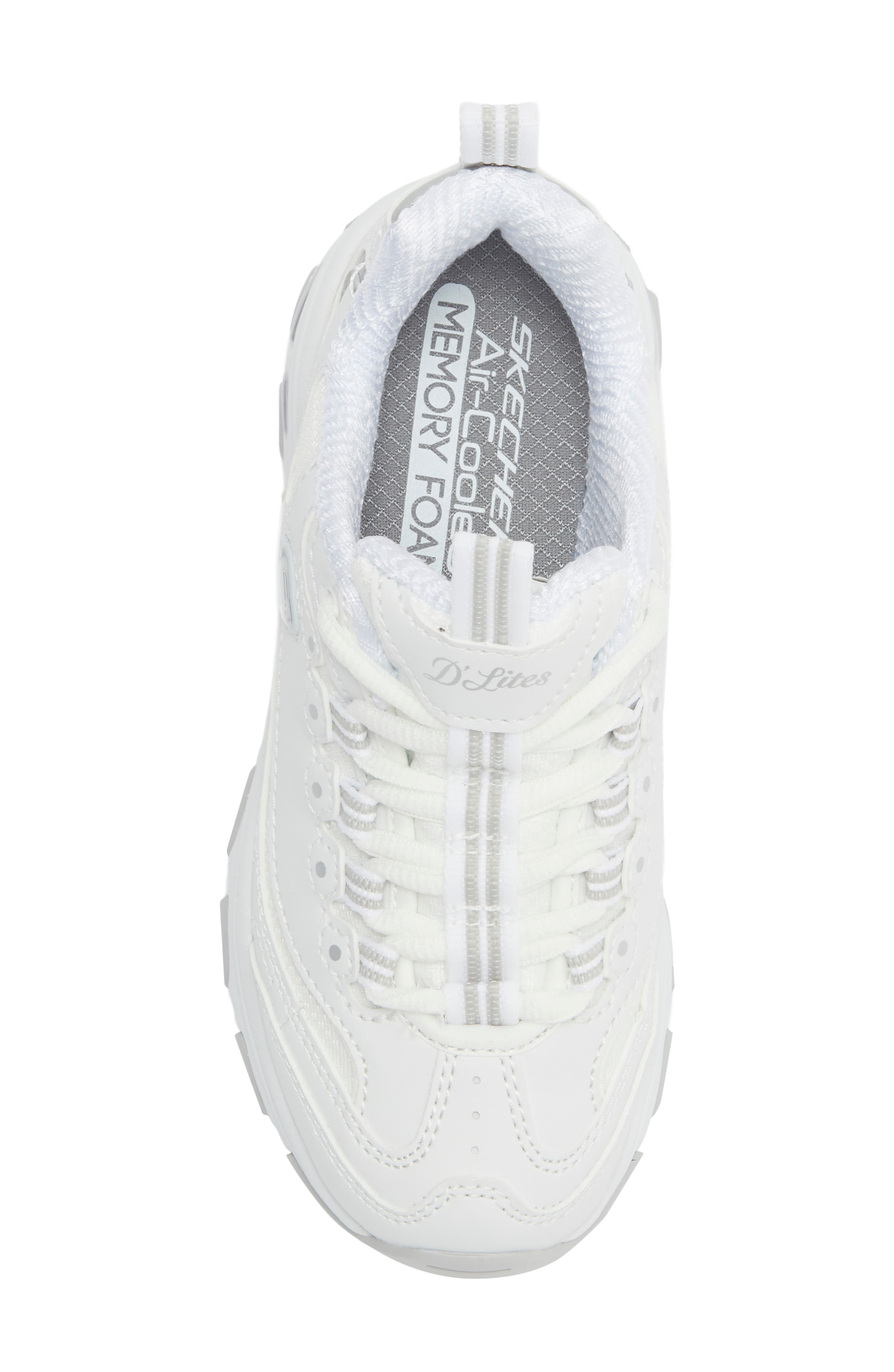 Kids' D'Lites Biggest Fan Sneaker, Alternate, color, WHITE/ SILVER