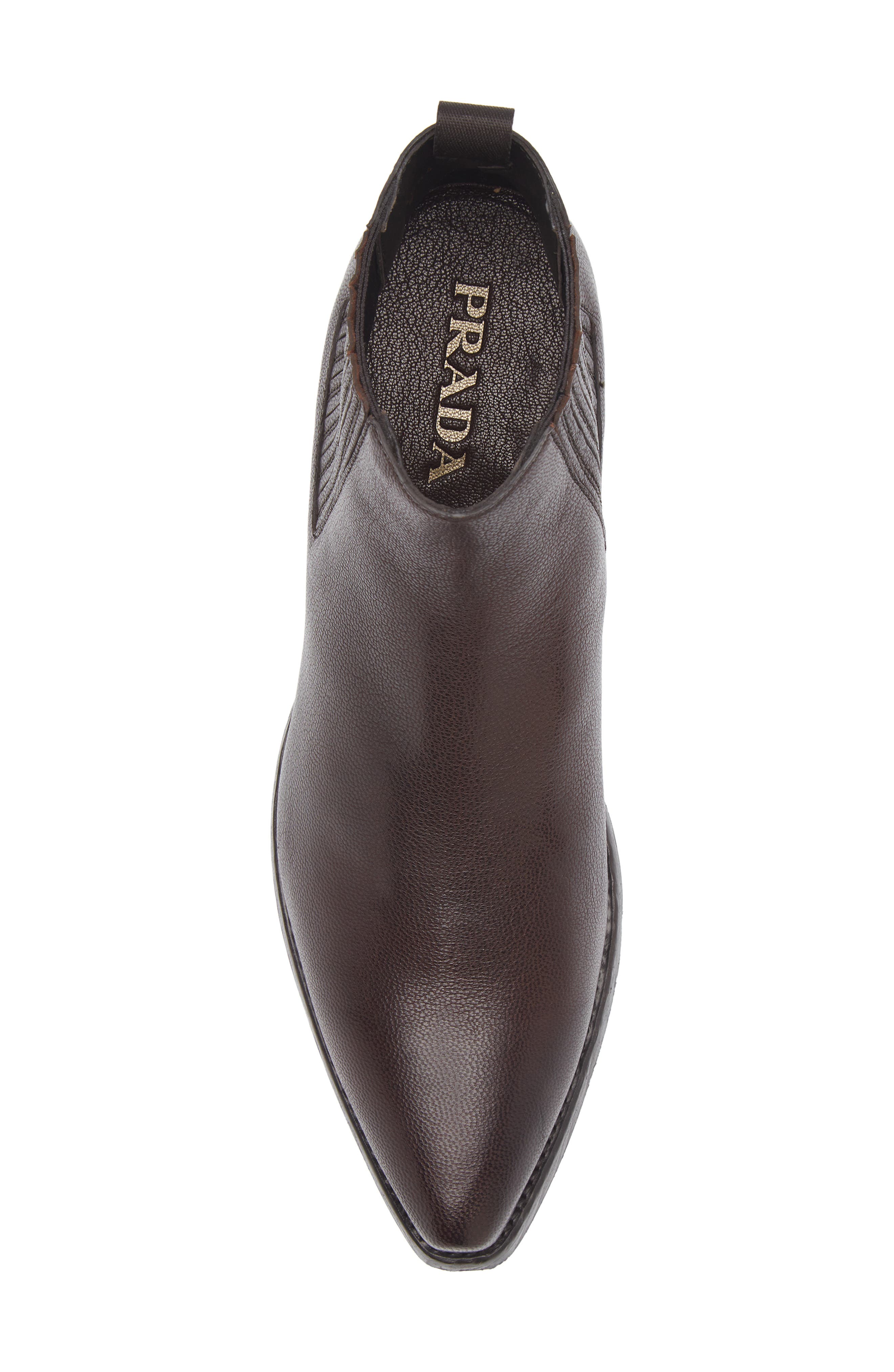 Prada Western Chelsea Boot, Alternate, color, Moro