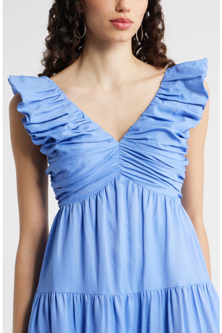 Ruffle Maxi Dress, Alternate, color, BLUE PERSIA