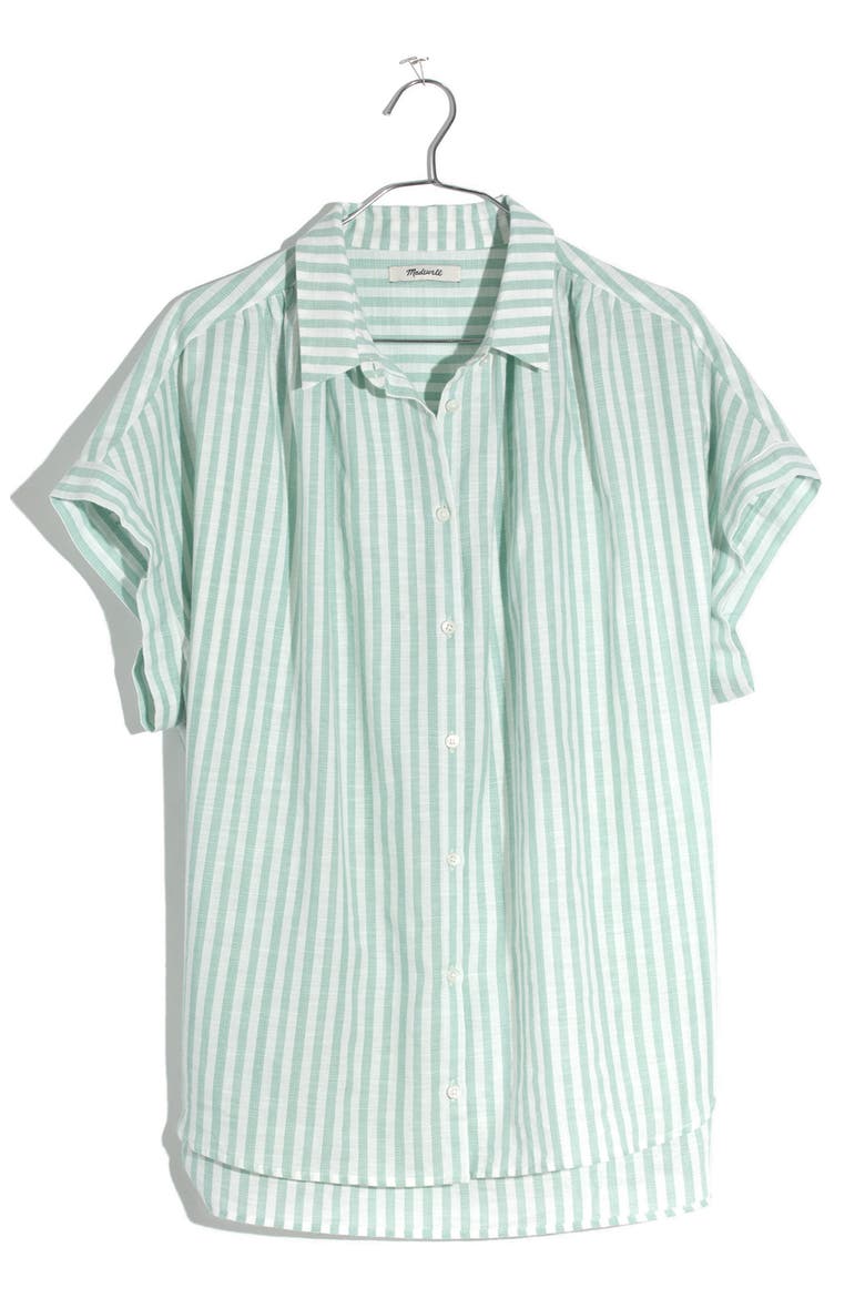 Central Stripe Shirt, Alternate, color, MINT STRIPE SEA HAZE