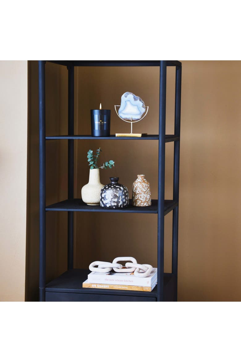 Natural Brown Agate on Stand, Alternate, color, Grey