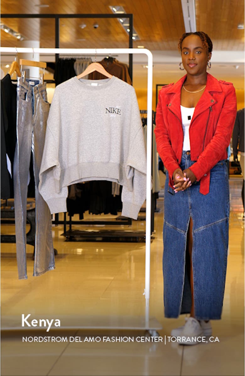 Phoenix Fleece Varsity Oversize Crewneck Sweatshirt, sales video thumbnail