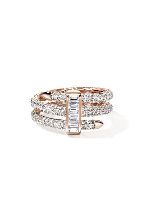 Artisan Series 18k Gold Diamond Spear Coil Ring