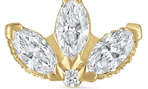 Maria Tash Engraved Diamond Lotus Single Stud Earring In Gold
