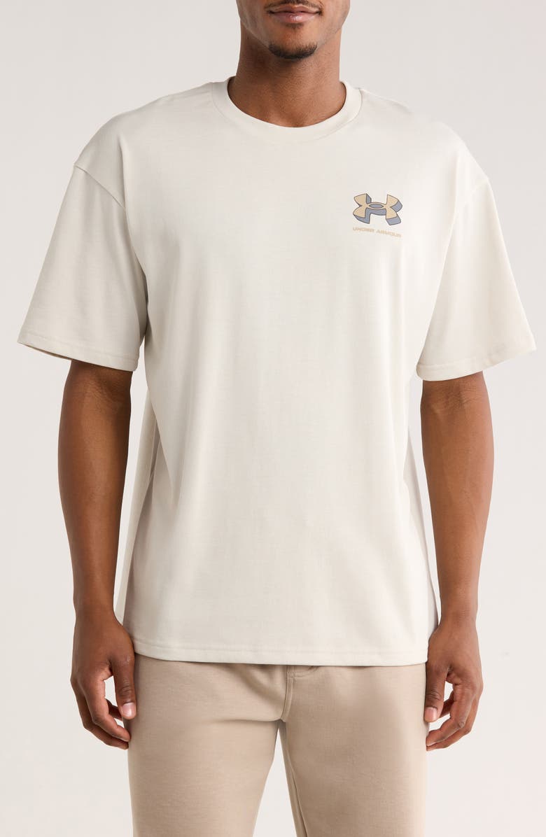 Under Armour Logo Short Sleeve T-Shirt, Main, color, Summit White