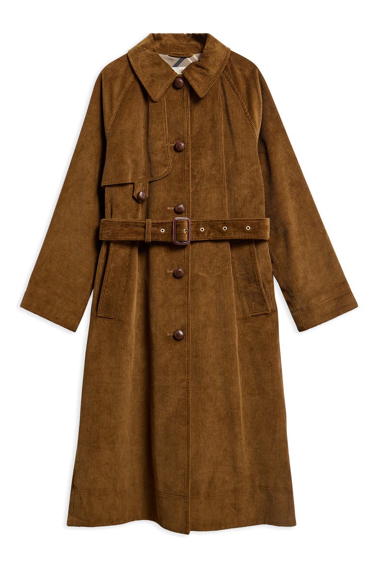 Antonella Corduroy Trench Coat, Alternate, color, TAN/ BIRCHWOOD DRESS