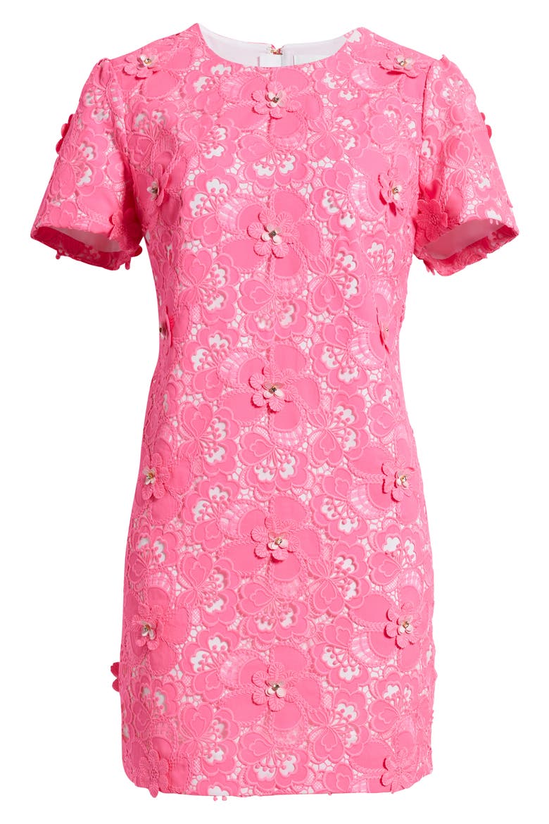 Malena Embellished Lace Shift Dress, Alternate, color, CHERRY BLOSSOM PINK