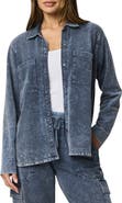 Splendid Gwen Indigo Terry Button-Up Shirt