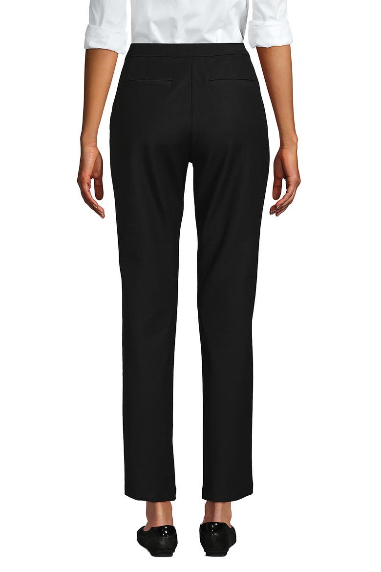 High Rise Bi Stretch Pintuck Pencil Ankle Pants, Alternate, color, Black