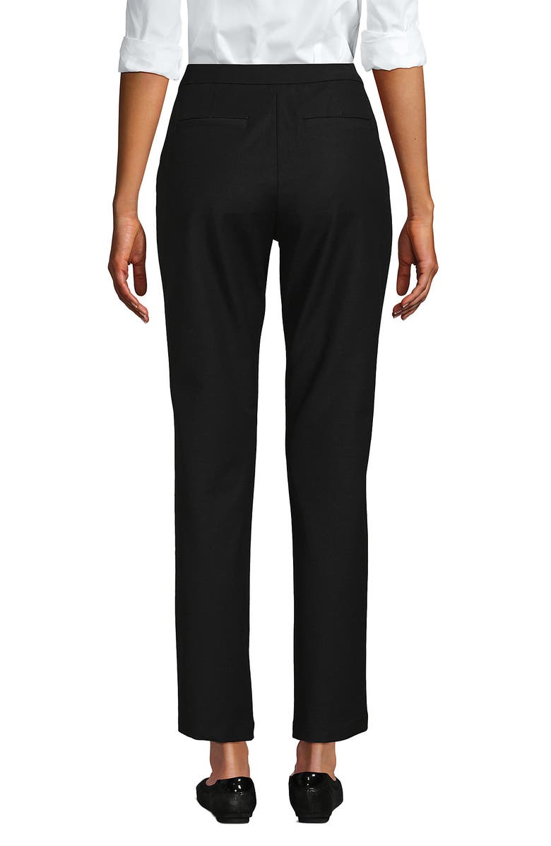 Lands' End High Rise Bi Stretch Pintuck Pencil Ankle Pants, Alternate, color, Black