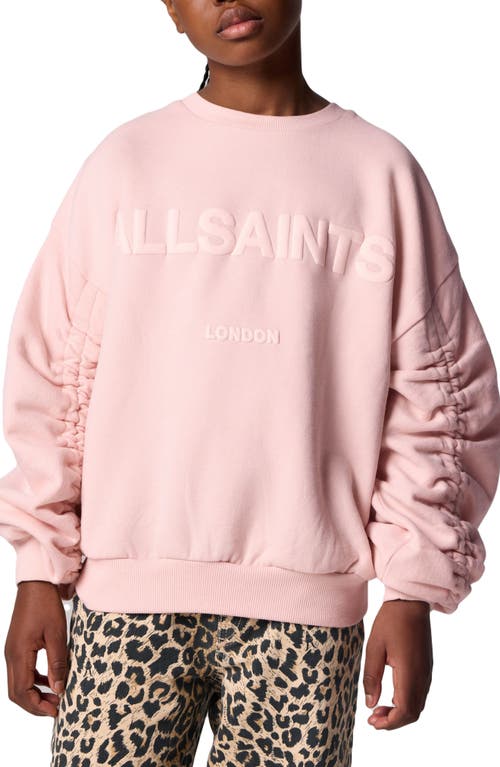 Smallsaints By Allsaints Kids' Ruched Sleeve Sweatshirt In Pink