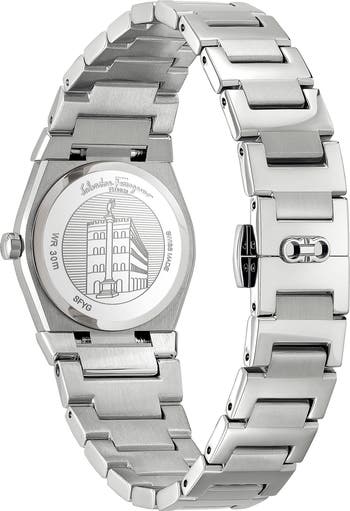 【FERRAGAMO】Vega New Bracelet Watch ホワイト文字盤 28mm FERRAGAMO Salvatore Ferragamo Vega Bracelet Watch, 28mm