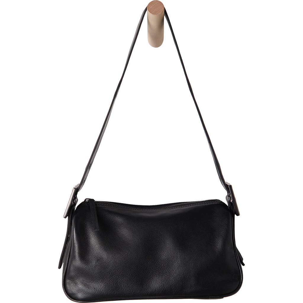 Free People Army Candy Leather Baguette Bag In Black