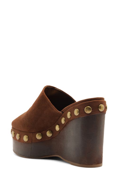 Schutz Sierra Platform Wedge Mule In Brown