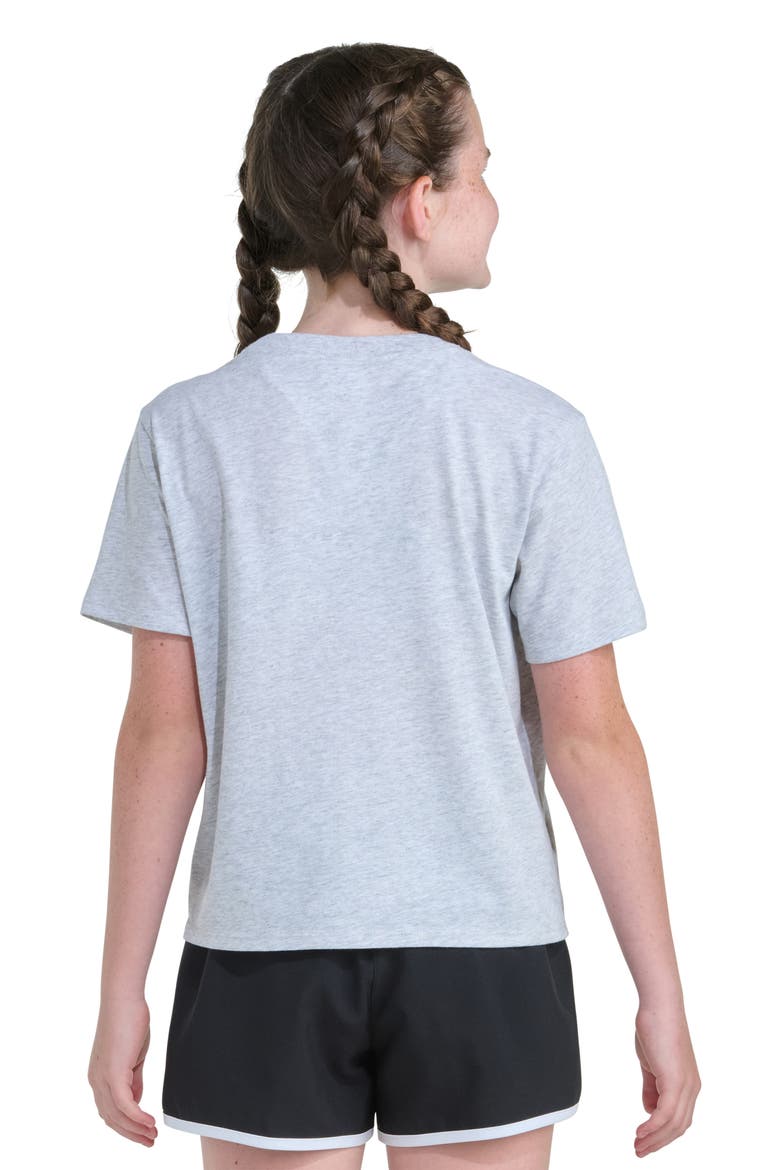 Kids' Badge of Sport Logo Graphic T-Shirt, Alternate, color, LIGHT GREY HEATHER