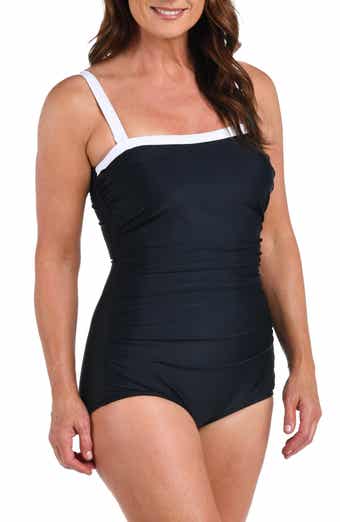 Girl Leg Bandeau One-Piece Swimsuit