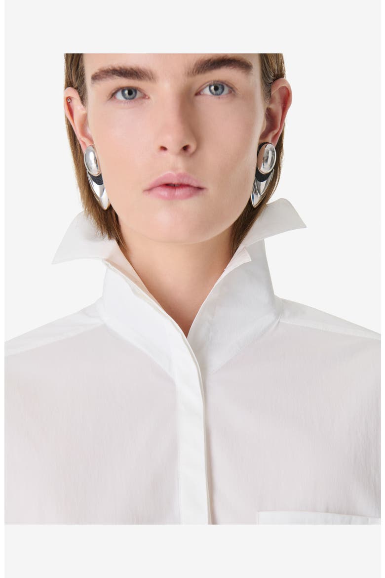 Nylia Oversized Cotton Shirt, Alternate, color, PORCELAIN