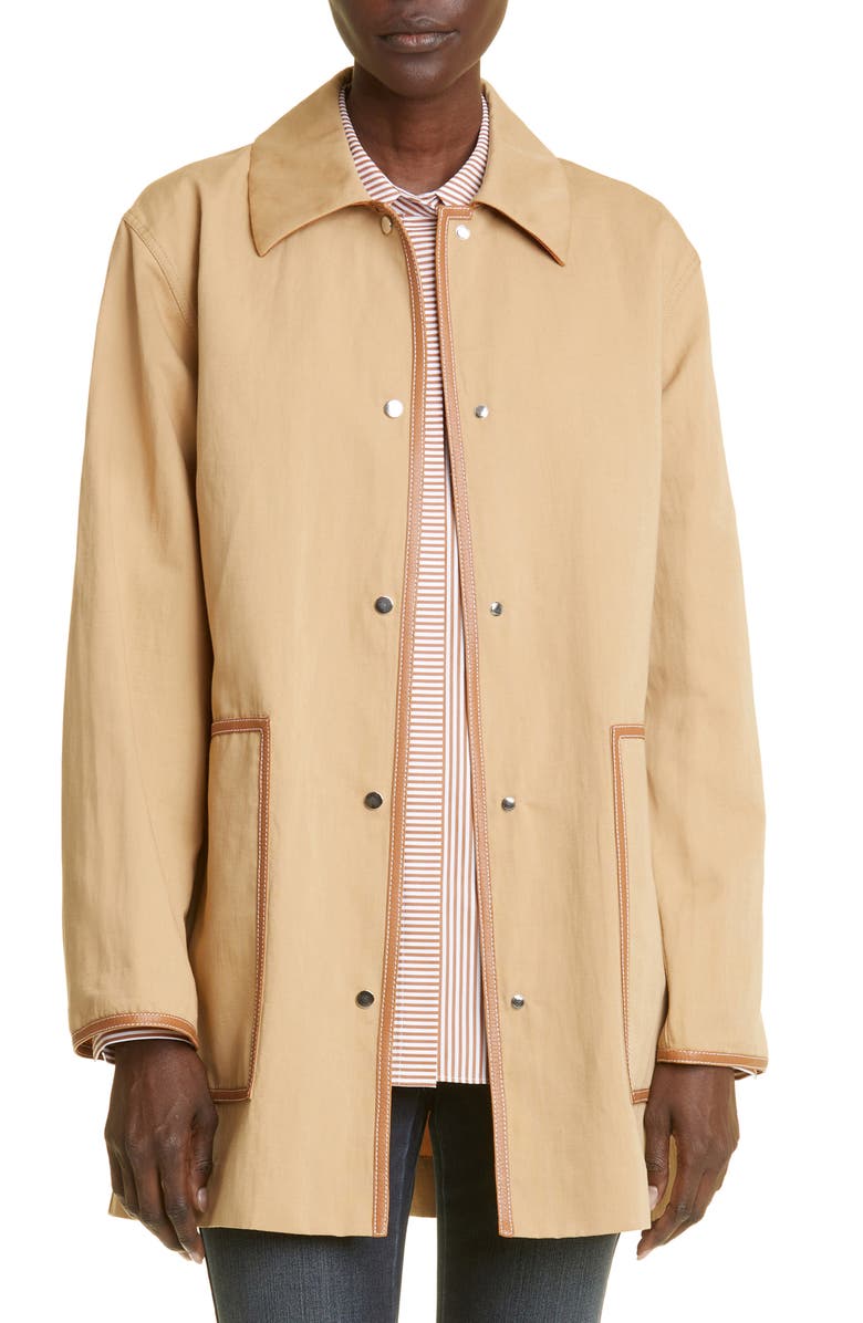 Lafayette 148 New York Cotton & Linen Coat, Main, color,