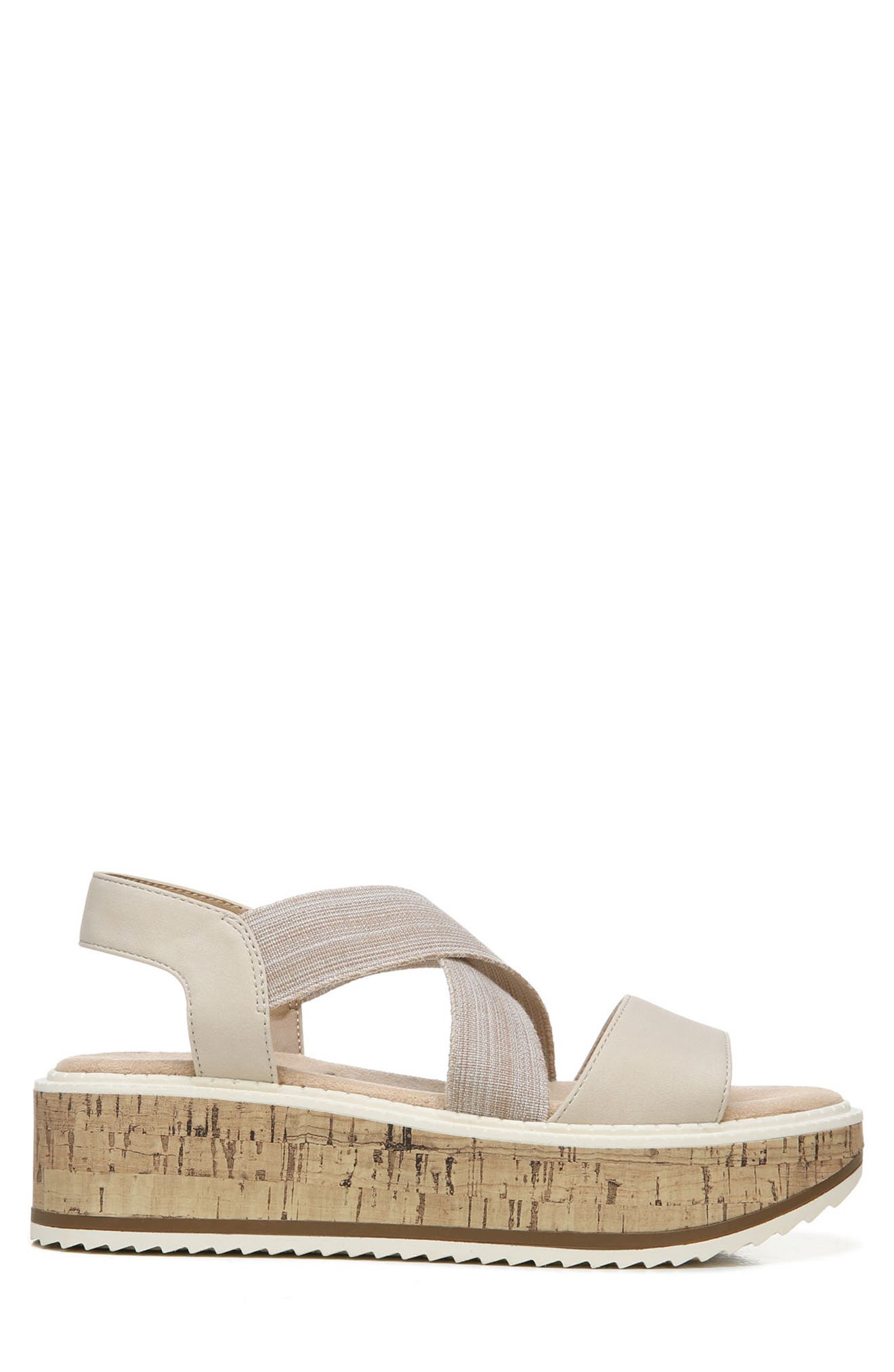 Clementine Platform Sport Sandal, Alternate, color, ALMOND MILK FABRIC