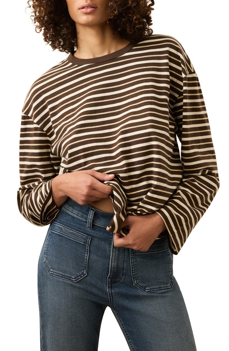 Faherty Stripe Sunwashed Organic Cotton Top, Main, color, Sand Drift Stripe