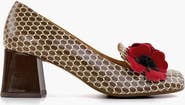 Chie Mihara MUKAI49 Geometric print mixed-material leather shoes
