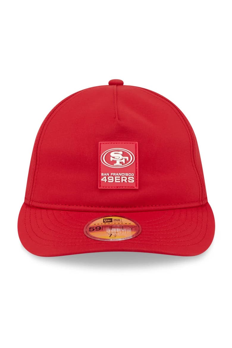 Men's New Era Scarlet San Francisco 49ers 2025 Sideline  Retro Crown 59FIFTY Fitted Hat, Alternate, color, Scarlet