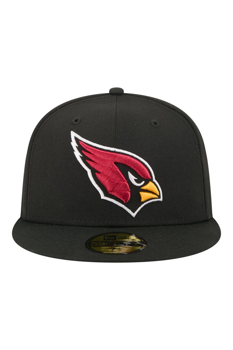 Men's New Era Black Arizona Cardinals 59FIFTY Fitted Hat, Alternate, color, Black