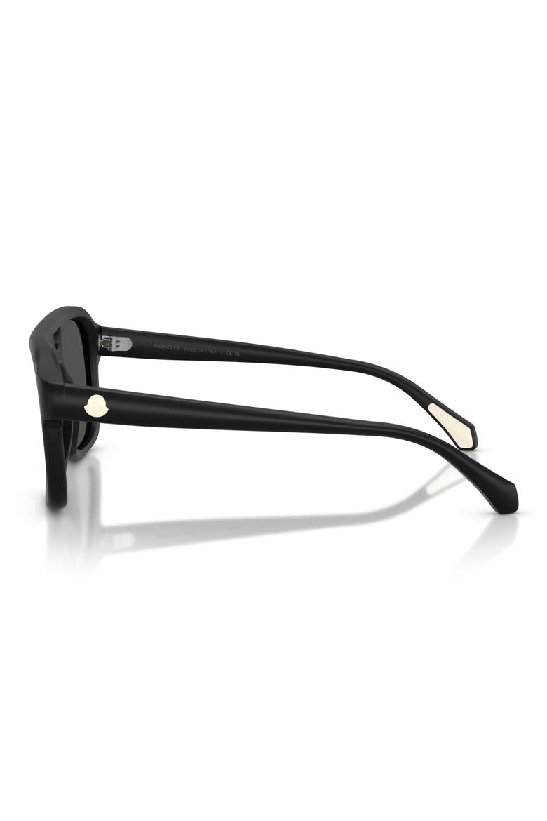 56mm Vantos Pillow Sunglasses, Alternate, color, MATTE BLACK / SOLID DARK GREY