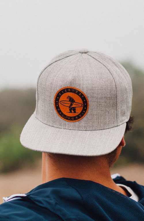Everyday California Marine Layer Wool Snapback Hat In Foggy Grey