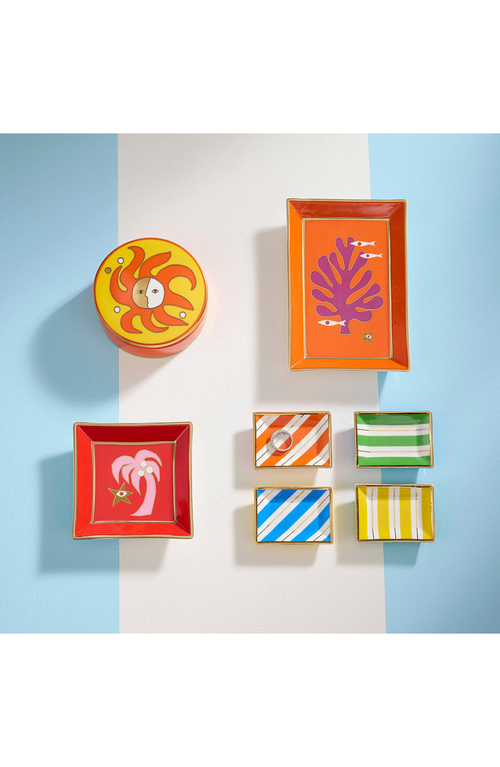 Jonathan Adler Portofino Tray Set In Candy-colored Stripes