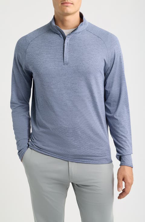 Crown Crafted Stealth Stripe Performance Quarter Zip Pullover