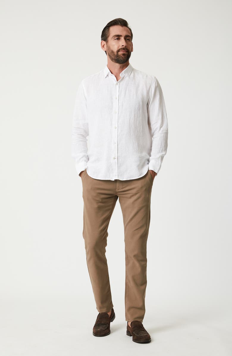 34 Heritage Linen Chambray Button-Up Shirt, Alternate, color, Bright White