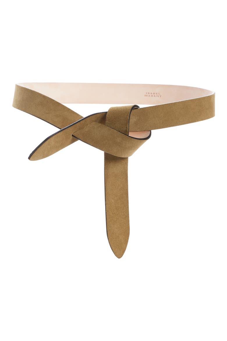 Lecce Knotted Leather Belt, Main, color, TAUPE