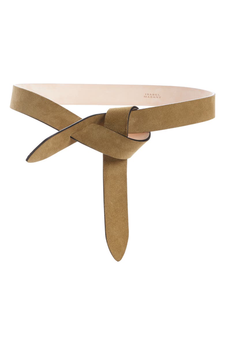 Isabel Marant Lecce Knotted Leather Belt, Main, color, 