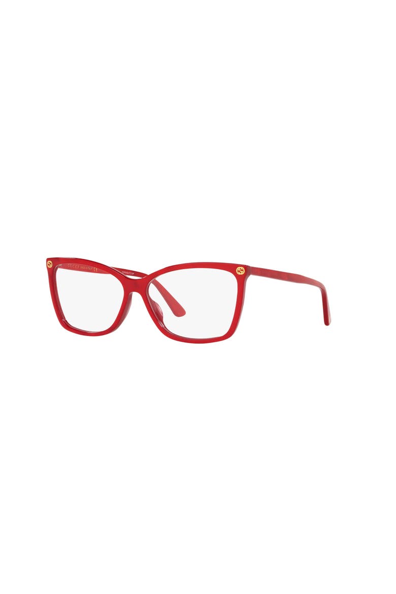 56mm Cat Eye optical glasses, Main, color, Red