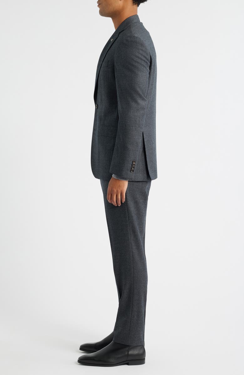 Jack Victor Montana Charcoal Grey Screen Weave Super 110s Wool Suit, Alternate, color, Charcoal