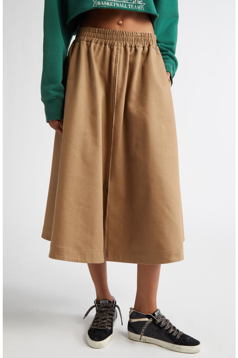 Midi Circle Skirt, Main, color, KHAKI BEIGE
