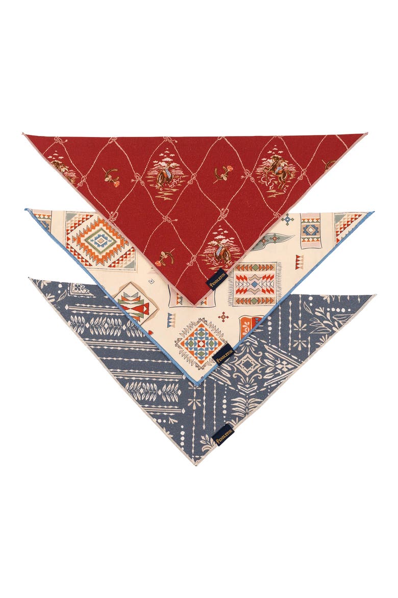 Set of 3 Pet Bandanas, Alternate, color, VINTAGE WEST