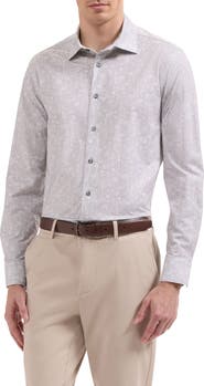 Bugatchi James OoohCotton Long Sleeve Stretch Button Up Shirt