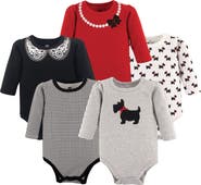 Hudson Baby Soft Cotton Long-Sleeve Bodysuits