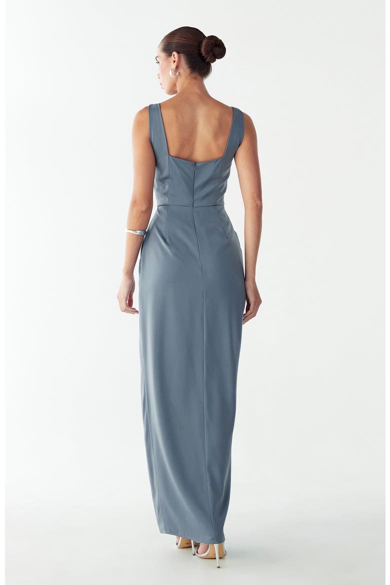Akron Maxi Dress, Alternate, color, Petrol Blue