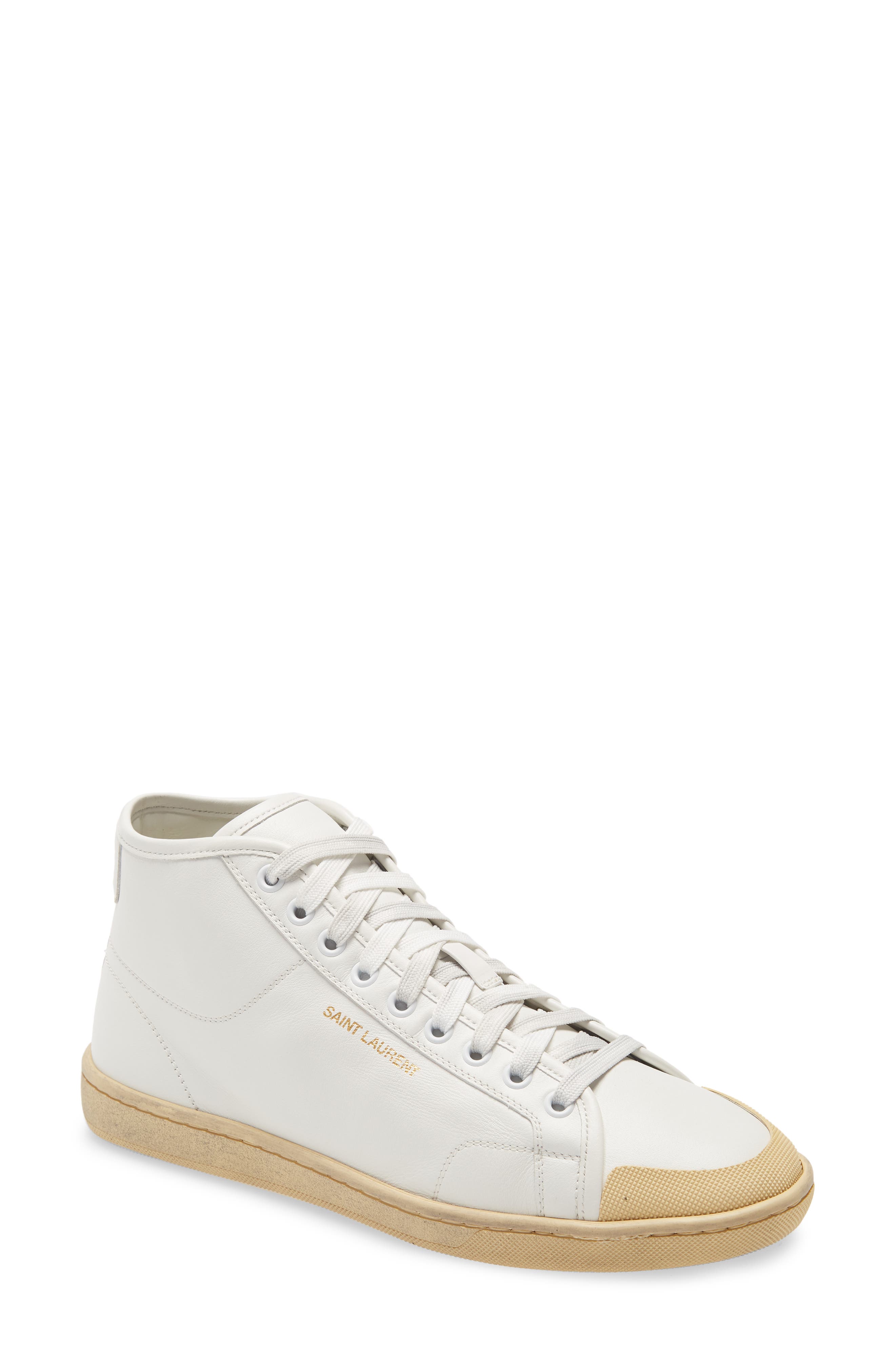 Saint Laurent Court Classic Mid Top Sneaker, Main, color, 