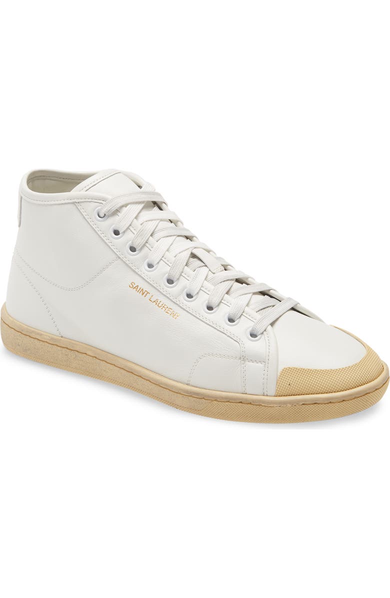 Saint Laurent Court Classic Mid Top Sneaker, Main, color,
