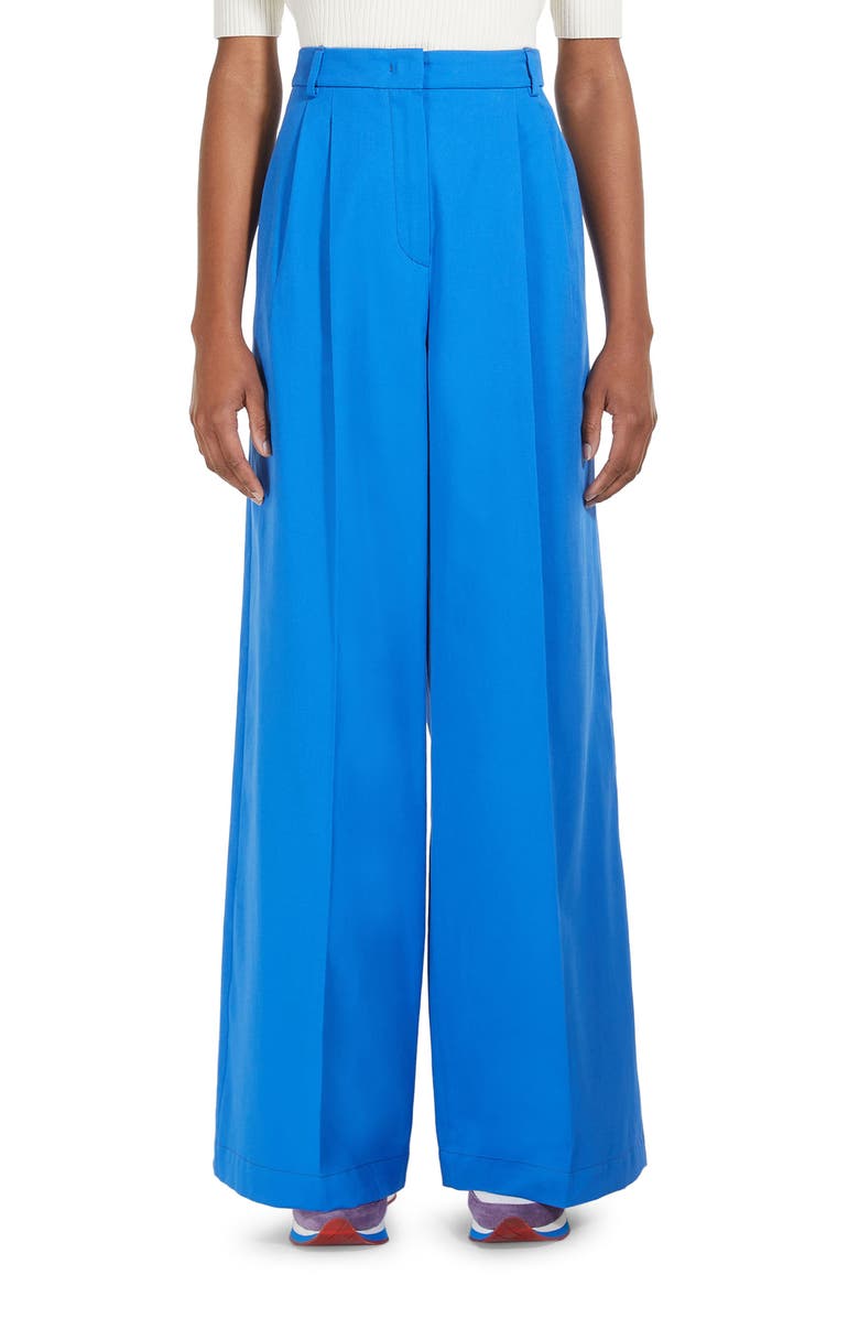 Weekend Max Mara Quenty High Waist Wide Leg Pants, Main, color, Cornflower Blue