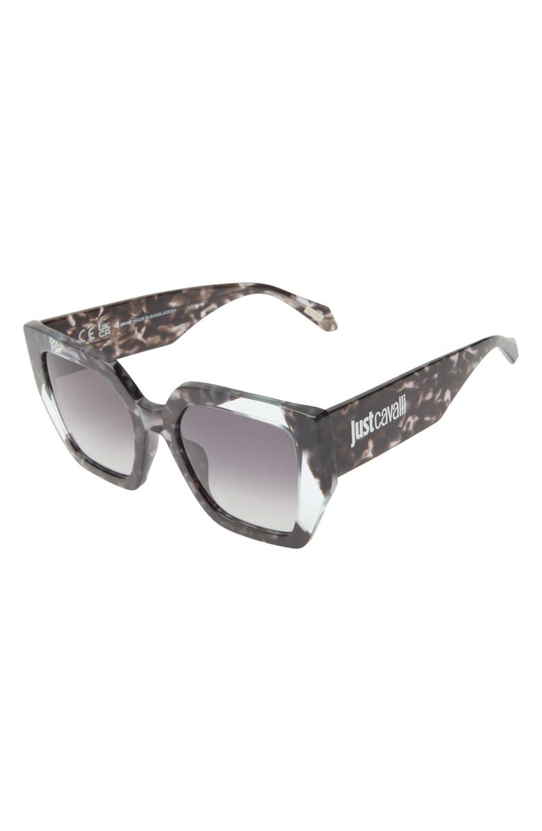 Just Cavalli 53mm Square Sunglasses, Alternate, color, Grey Havana Grey Havana Smoke