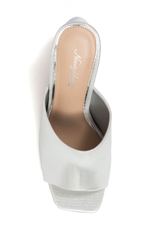 Ninety Union Women's Jloo Circular Metallic Heel Sandals In Silver